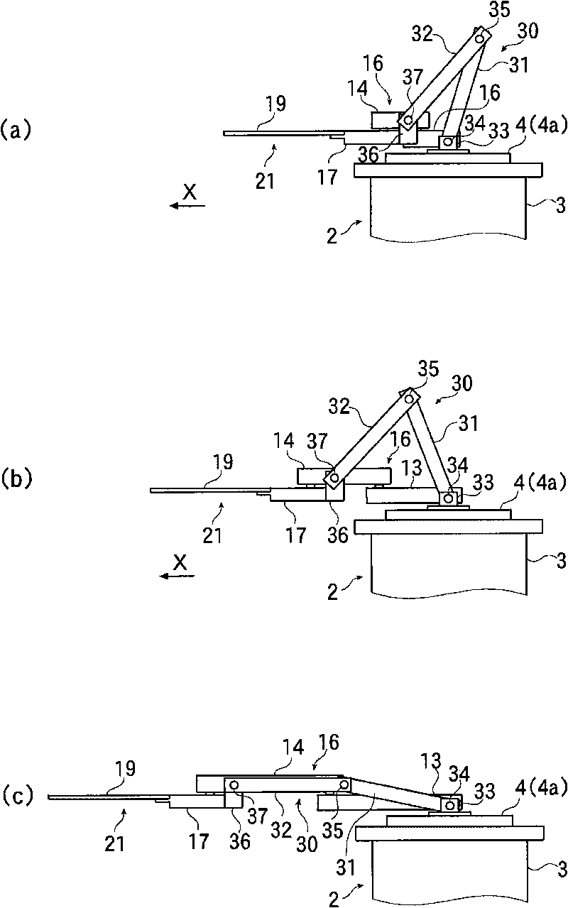 Transfer device and vacuum processing apparatus using the same