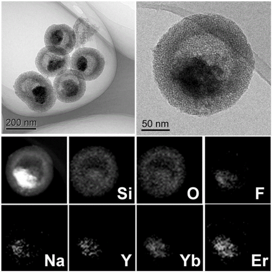 Rare-earth upconversion luminescent nanosphere having hollow core-shell structure as well as preparation method and use of nanosphere