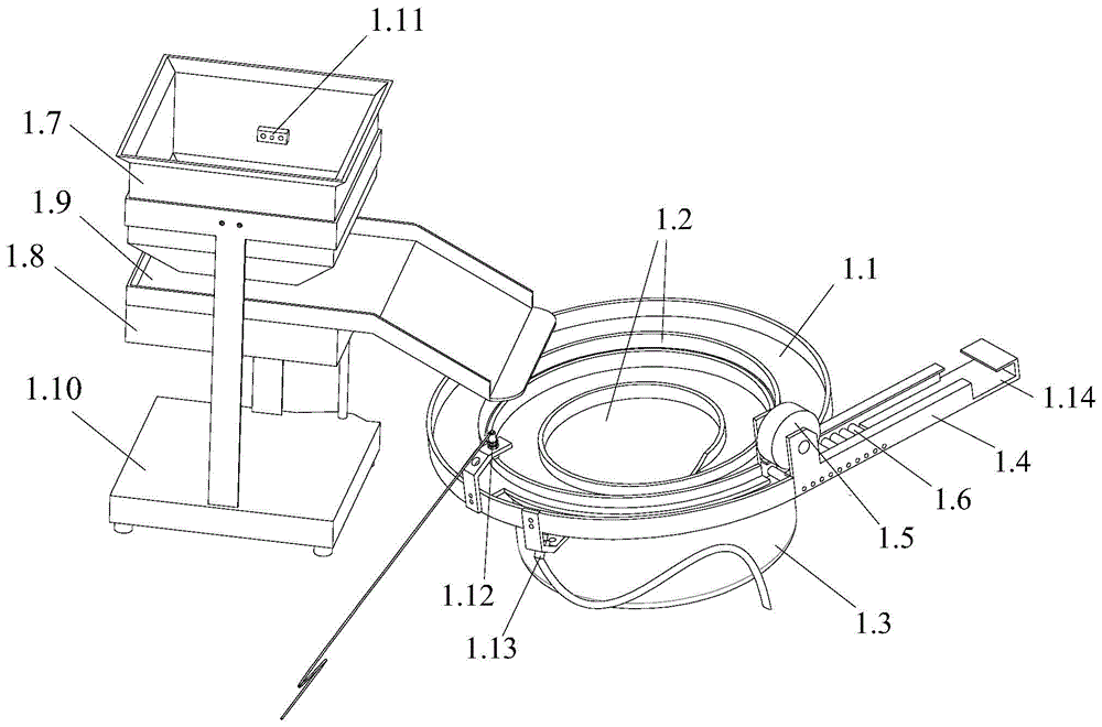 An automatic laying equipment for multi-color mosaic particles and multi-tracks