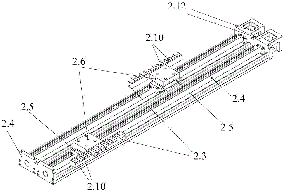 An automatic laying equipment for multi-color mosaic particles and multi-tracks