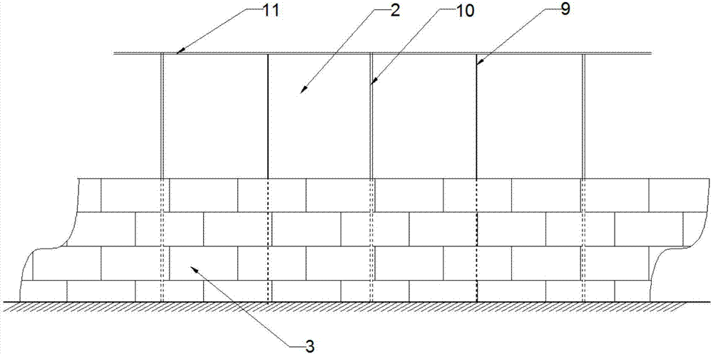 Semi-dismounting-type greenhouse back wall