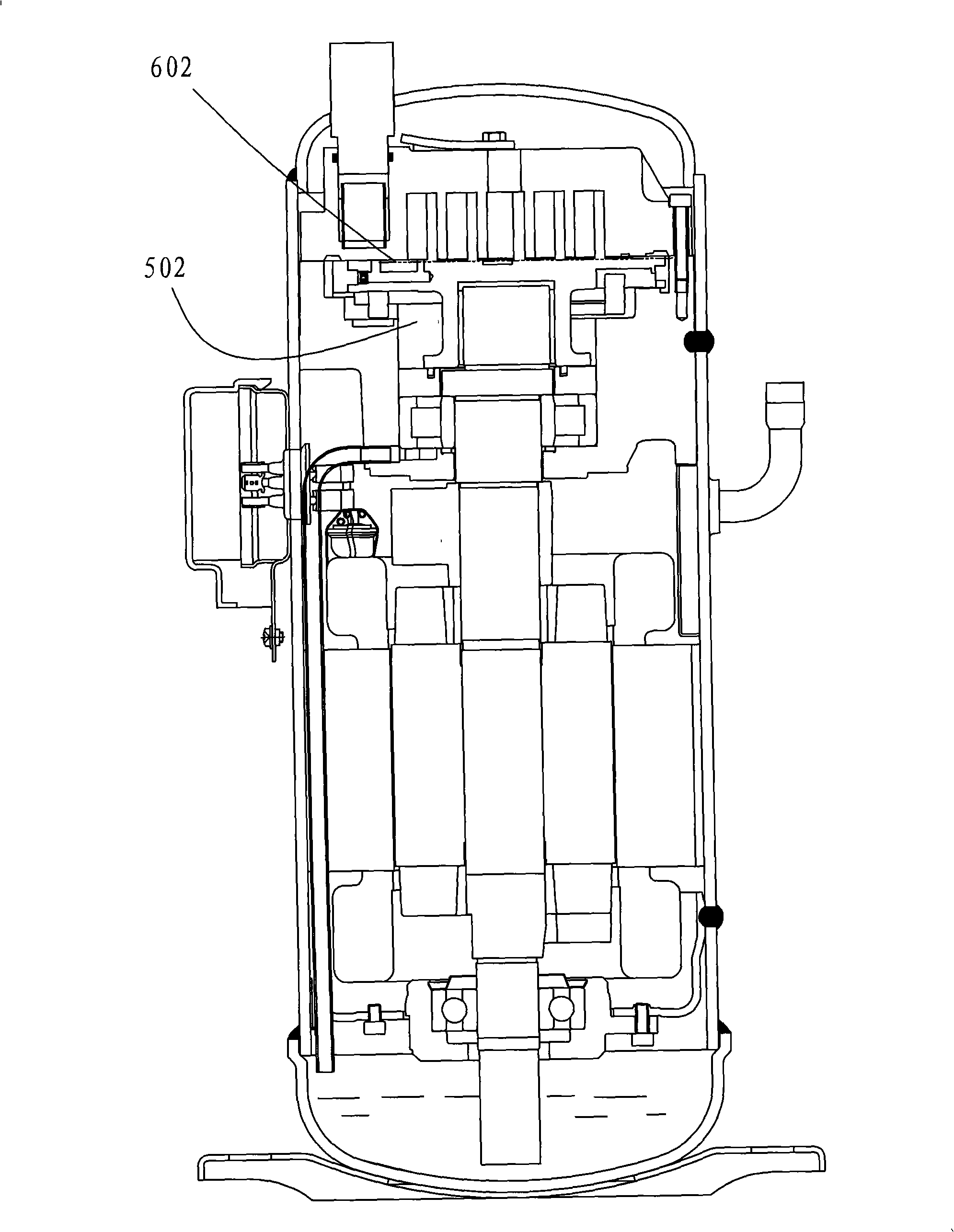 Vortex compressor and operating mode thereof