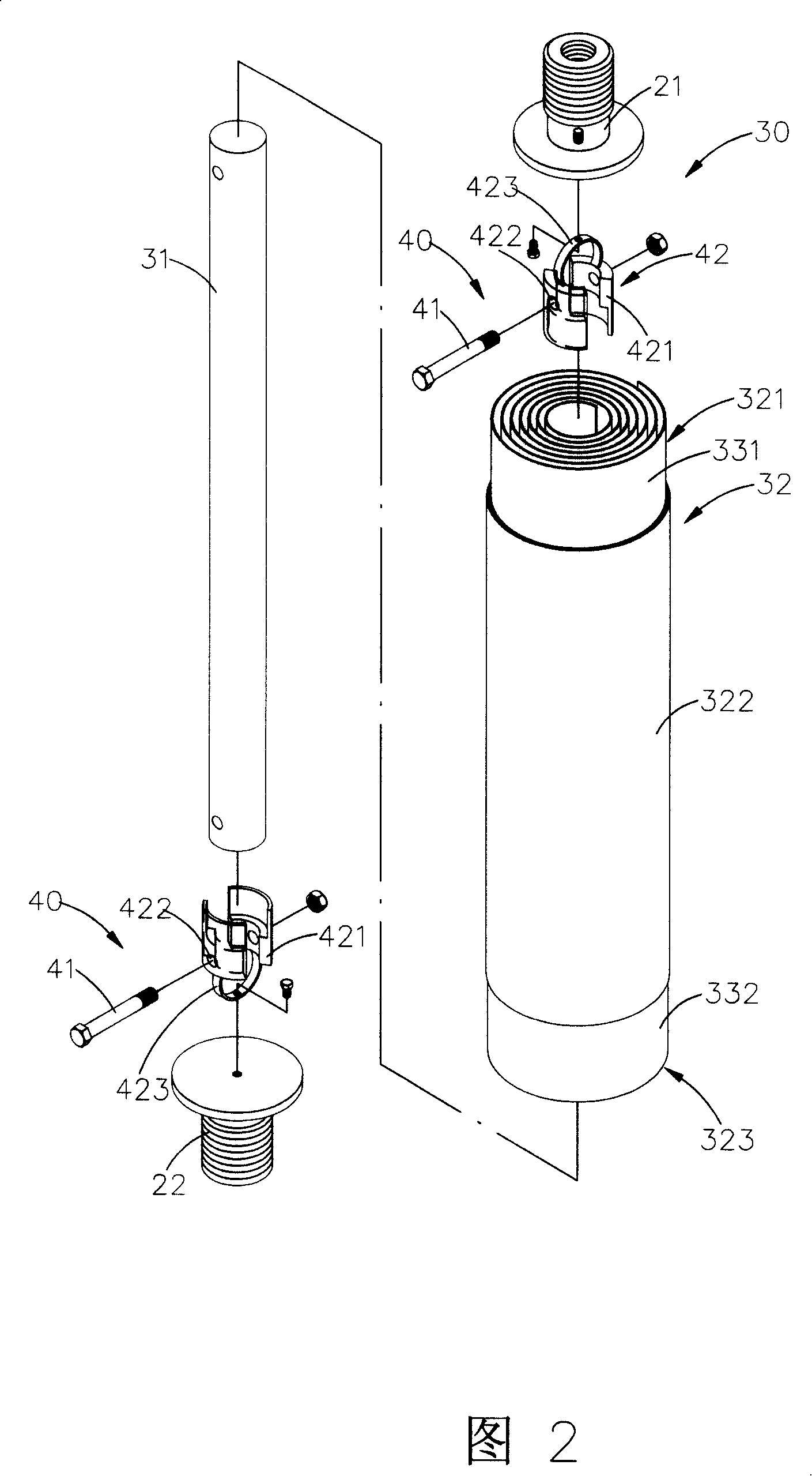 Electric core conductive connection structure of secondary lithium battery