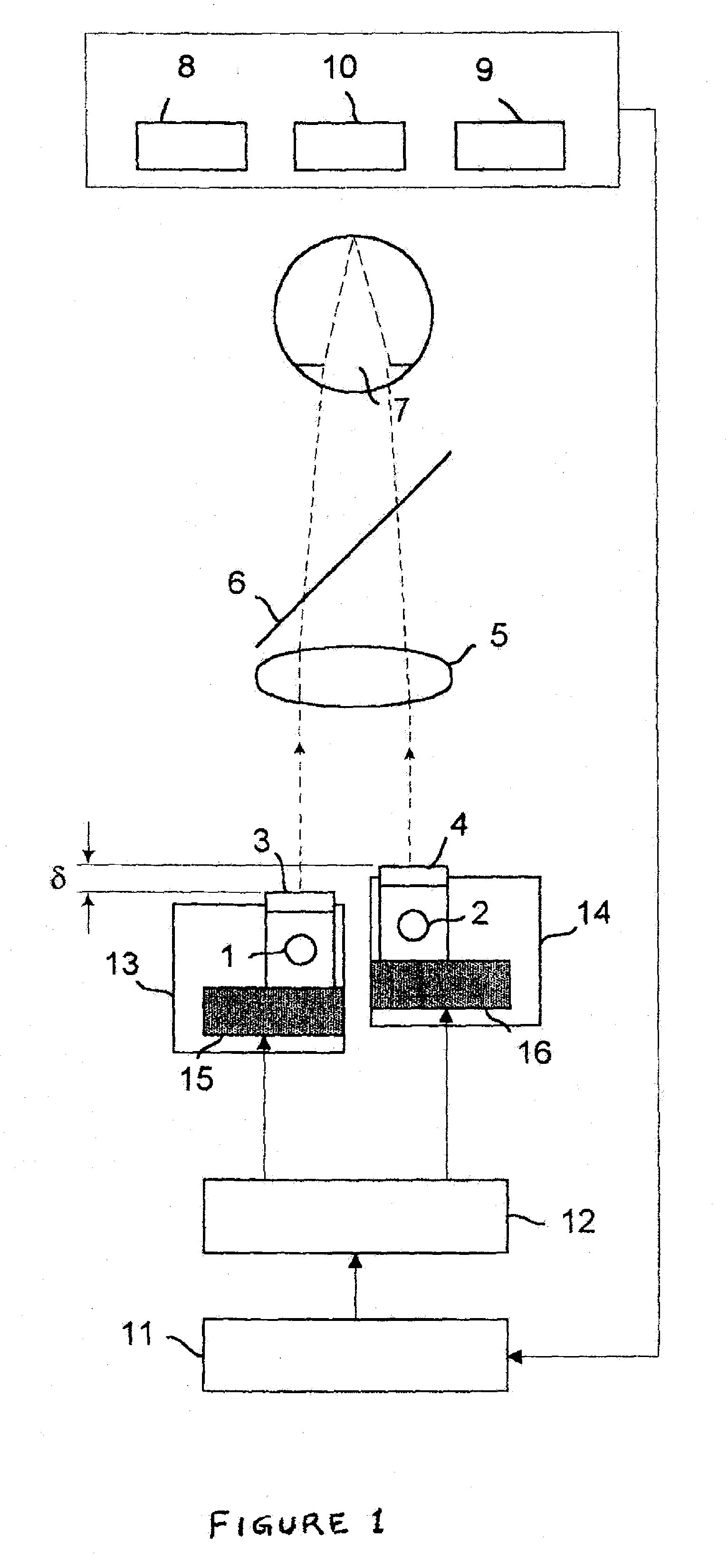 Apparatus and method for subjective determination of the refractive error of the eye