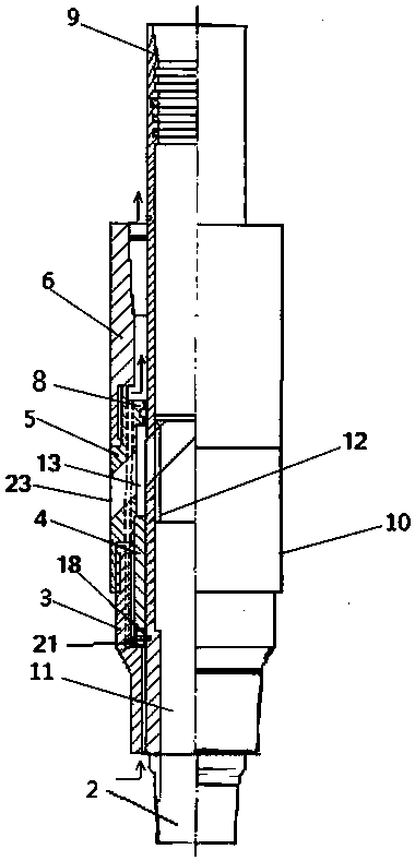 Construction method of integrated layered filling device