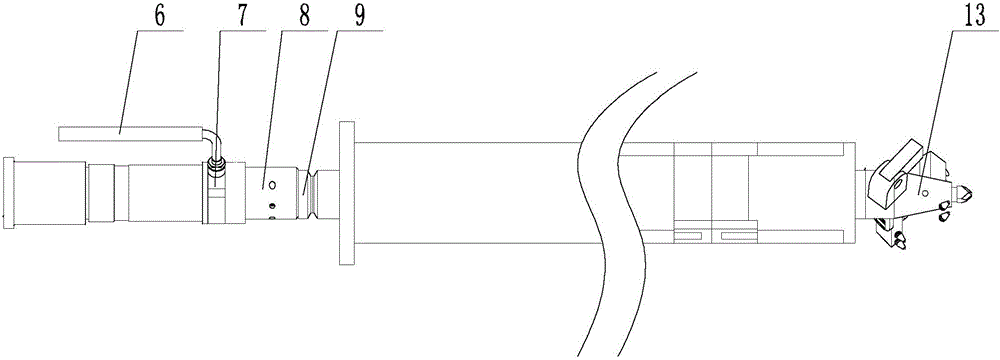 Self-lubricating water and gas injection method and structure of rotary excavation equipment