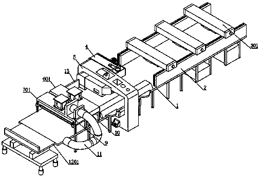 Automatic sheet metal part loading, processing and forming device