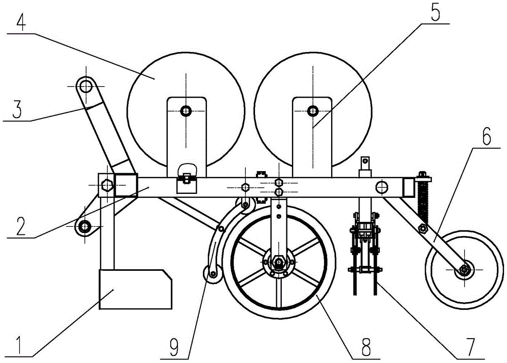 Crop seed rope direct seeding machine