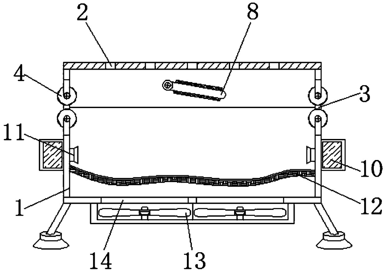 Device for removing spinning dust on textile fabric