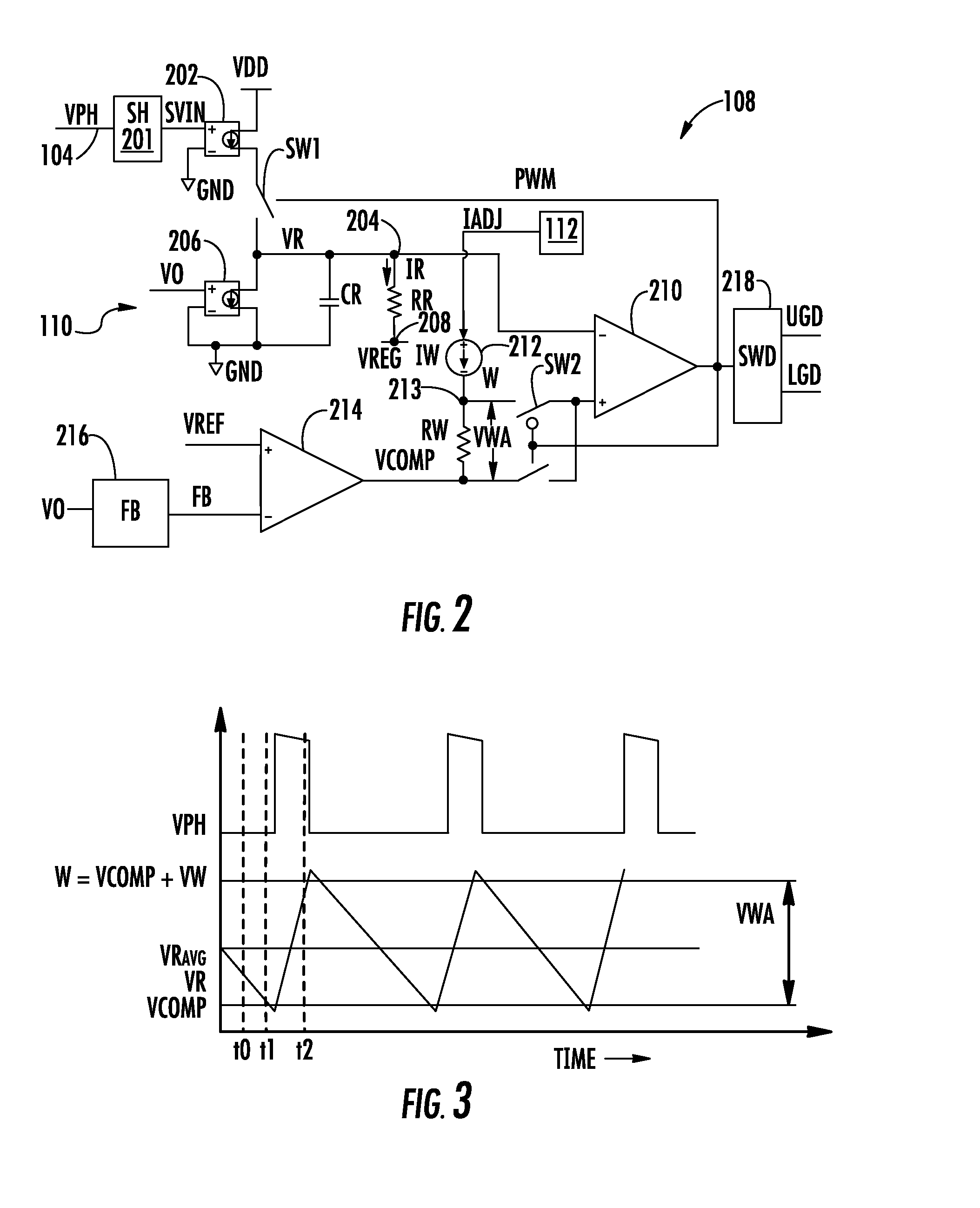Steady state frequency control of variable frequency switching regulators