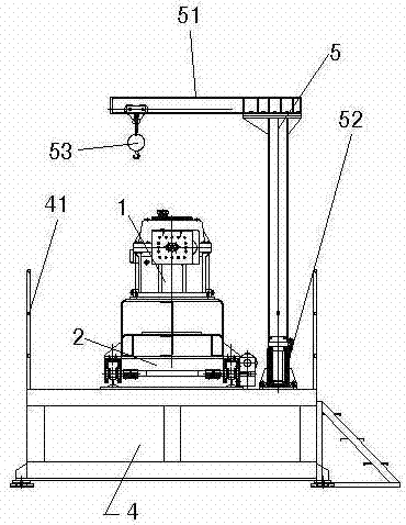 Double-screw overall backward-moving type unit
