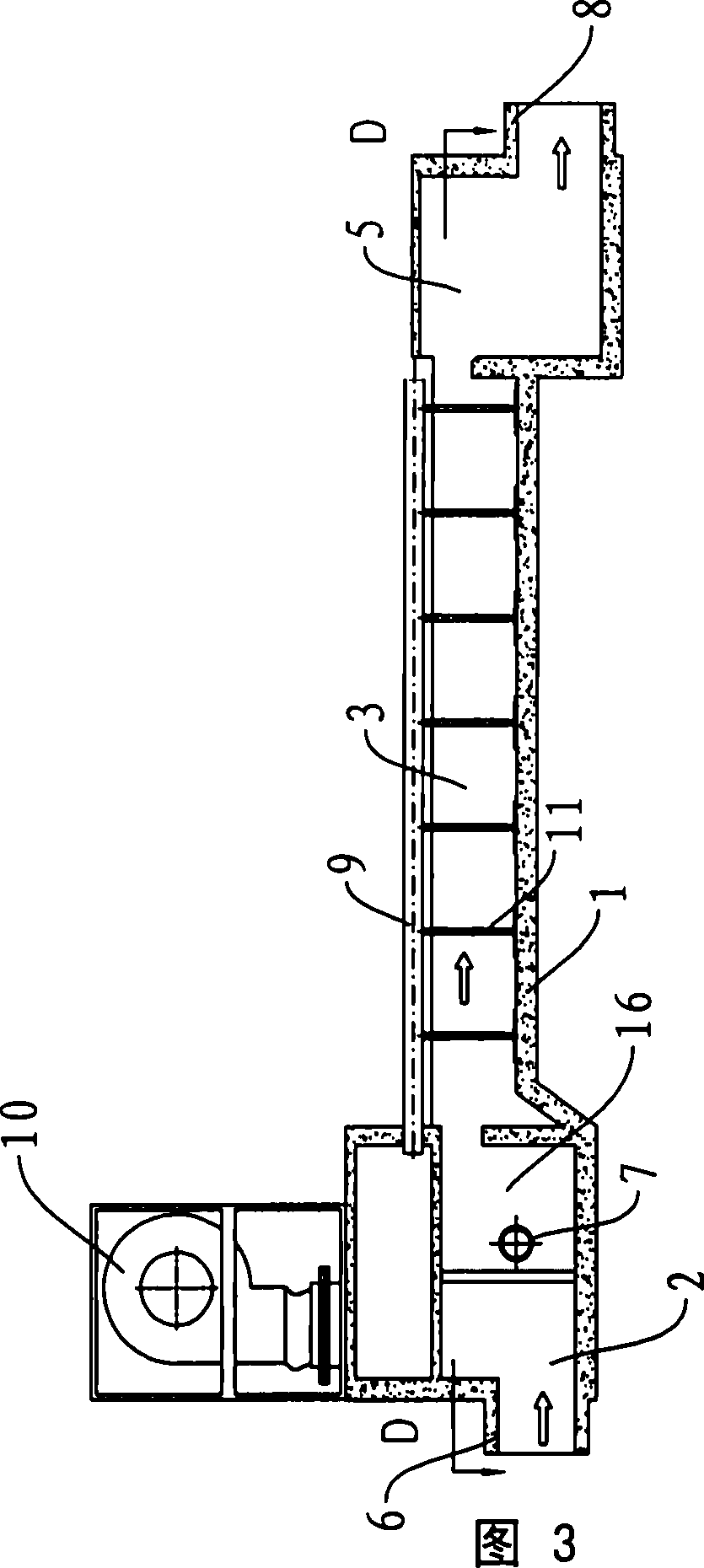 Device for desulfurization and recovery of seawater by industrial flue gas