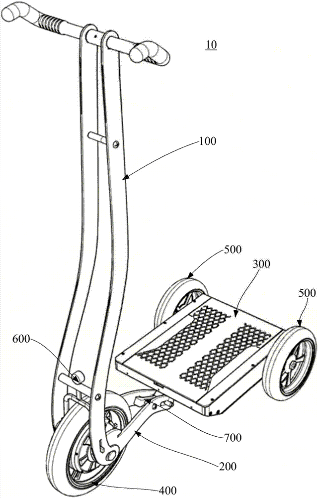 Foldable transportation vehicle for riding instead of walk