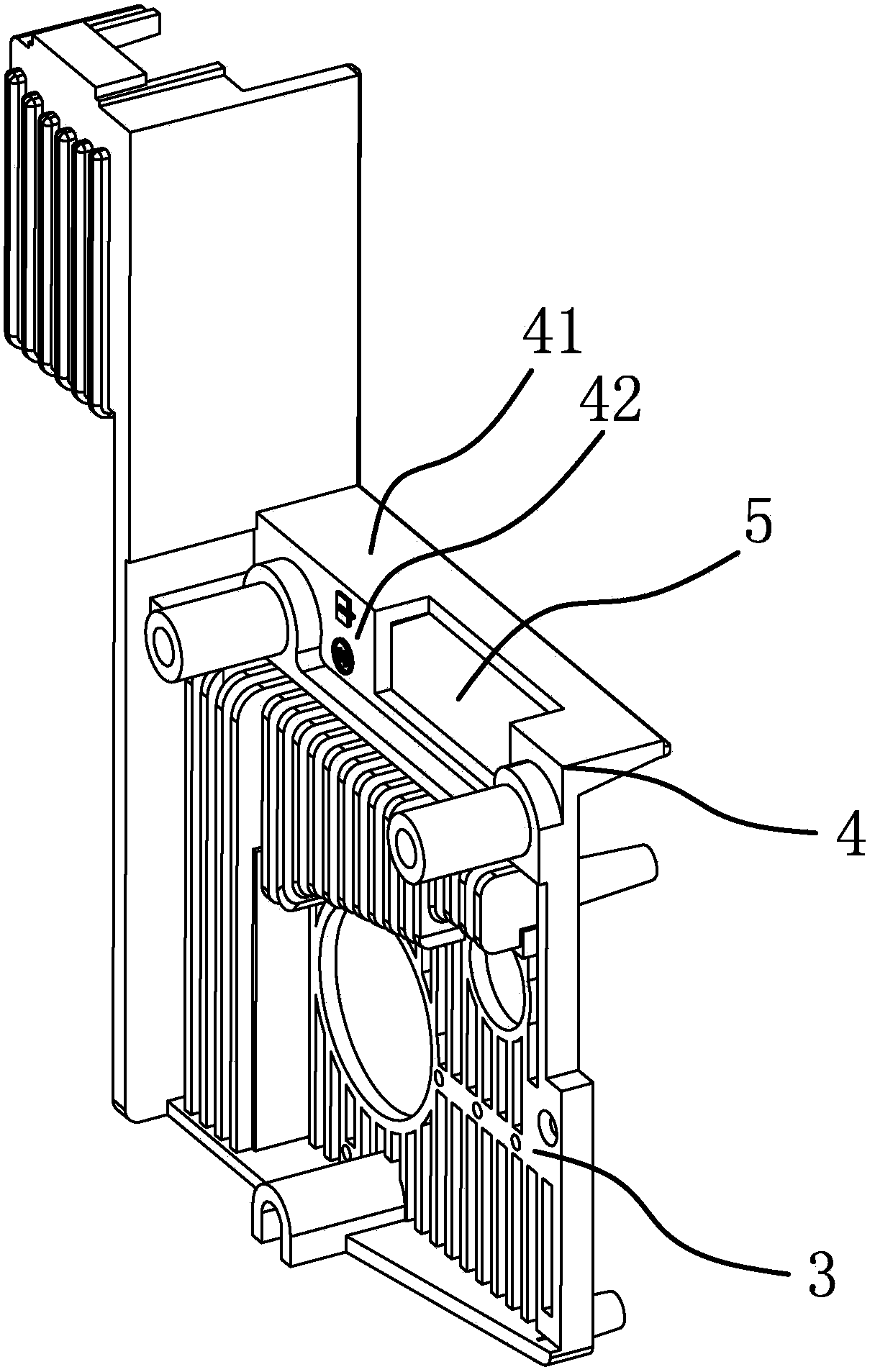 Connecting structure for motor and circuit board in flat sewing machine control device