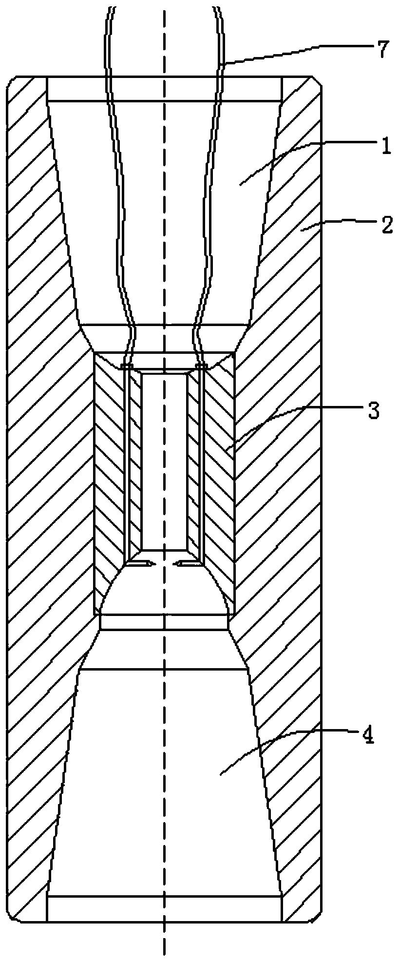 Liquid-phase discharge shock wave drilling device