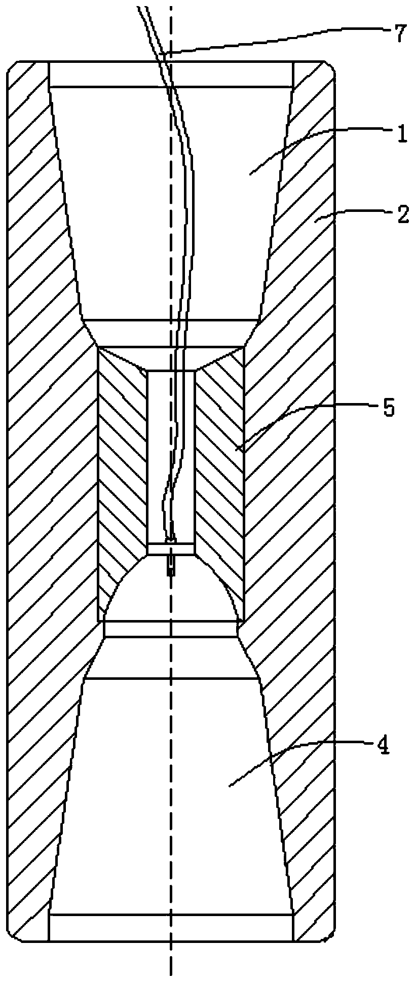 Liquid-phase discharge shock wave drilling device