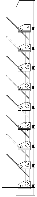 Material rack provided with automatic overturning structure
