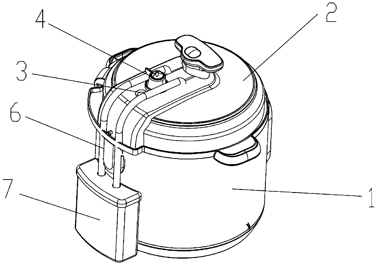 Rapid pressure reducing device of electric pressure cooker