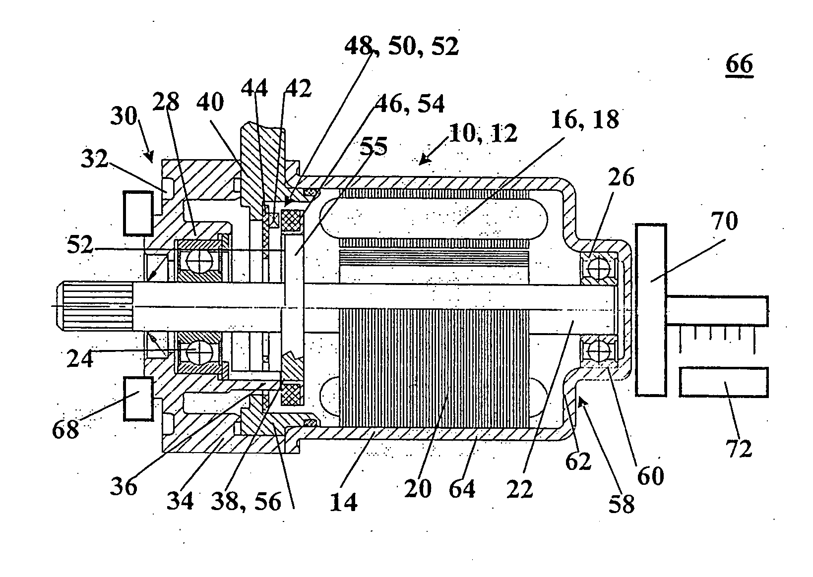 Electrical Machine and Method for Adjusting an Axial Spacing of the Electrical Machine