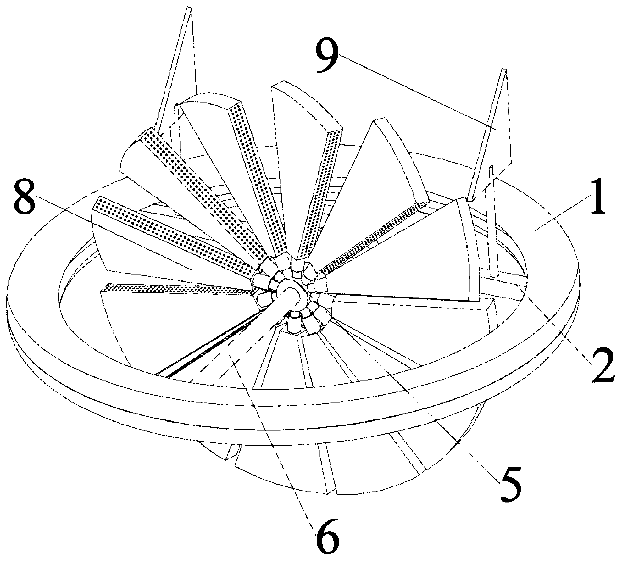 A kind of wind power pond aeration device and aeration method thereof