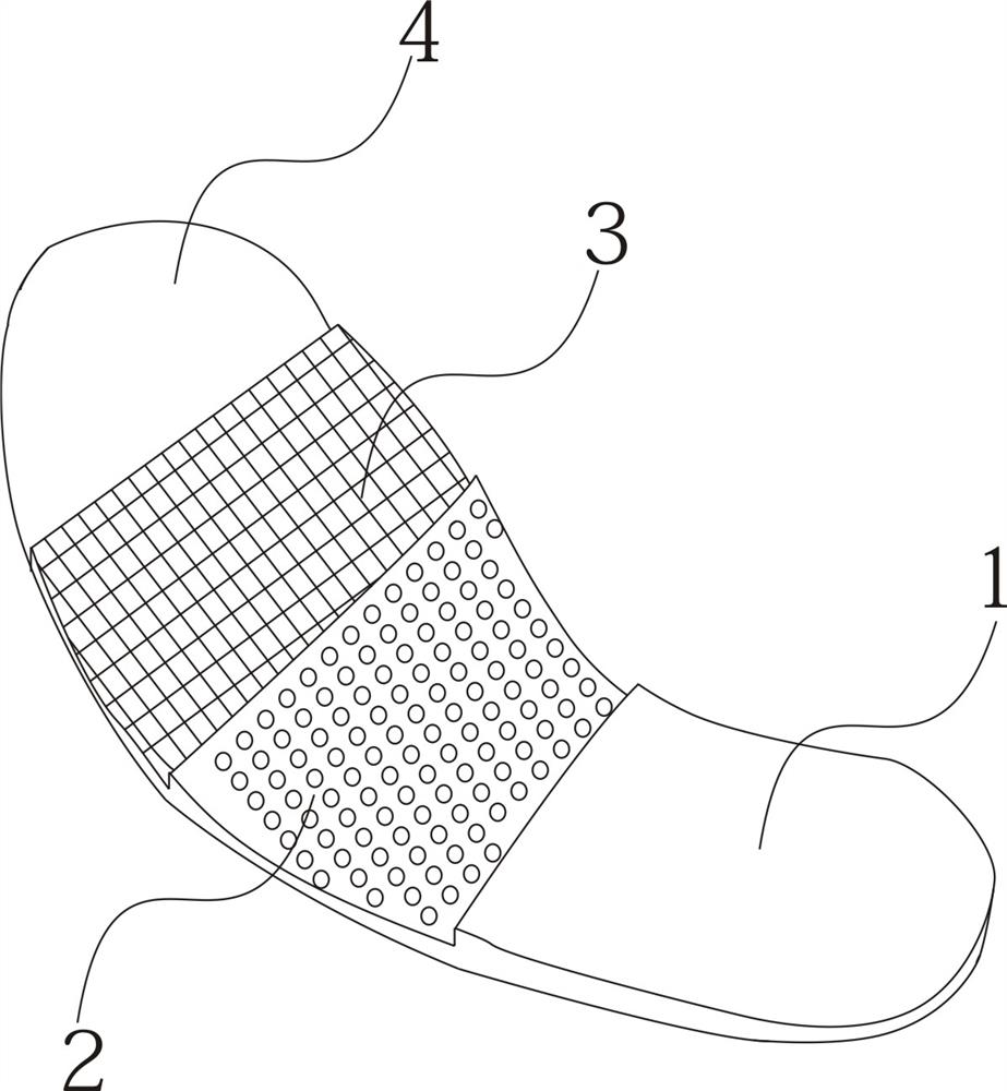 Traditional Chinese medicine massage insole for treating dermatophytosis and foot odor