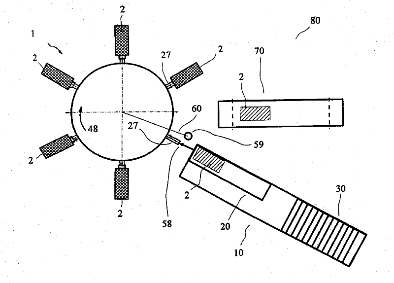 Device and method for fitting valve bags