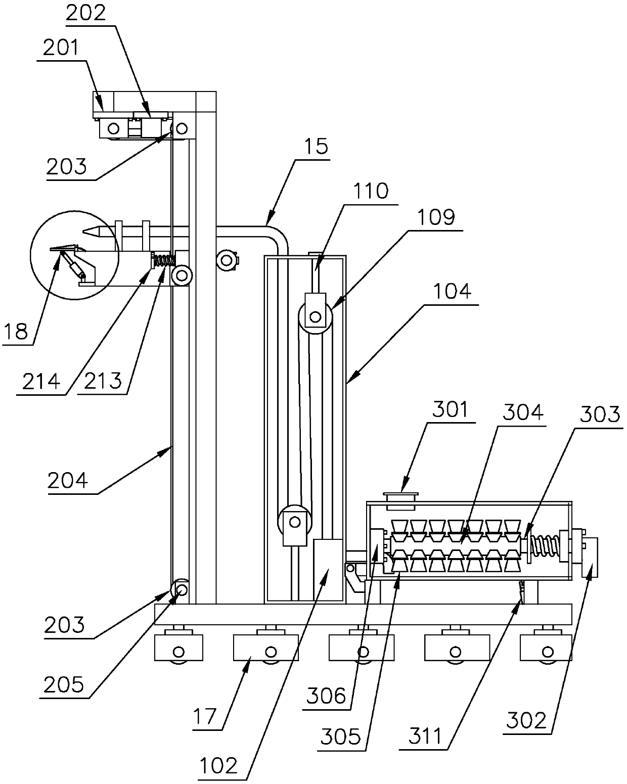 A wall coating and scraping machine for construction