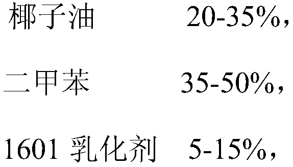 Coconut oil accessory ingredient, as well as preparation method and application thereof