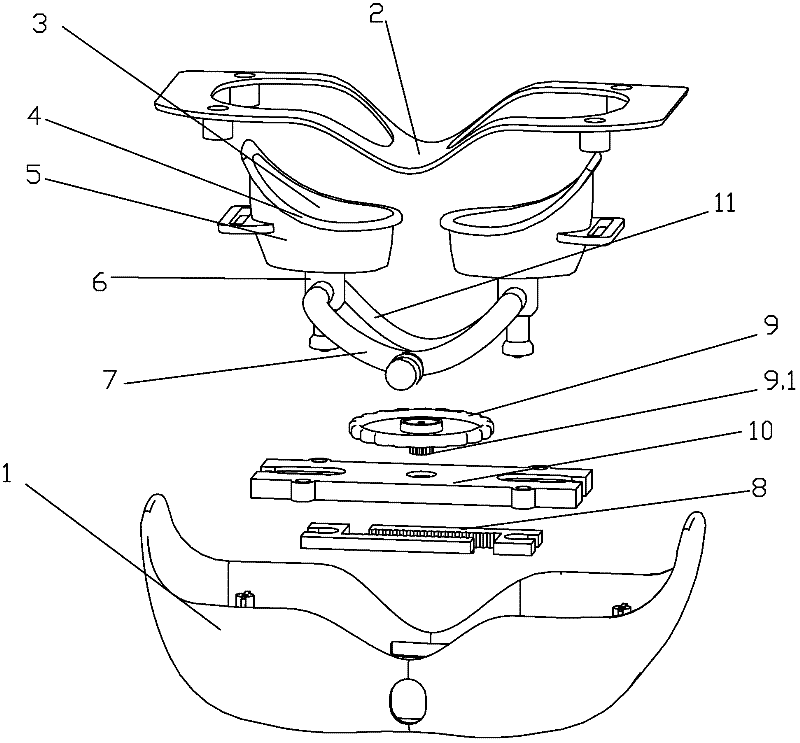 Eyeshade of eyeball motion machine