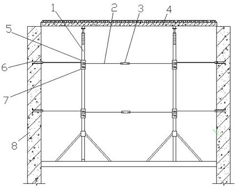 Fabricated building beam and slab supporting system based on pulley soft cable