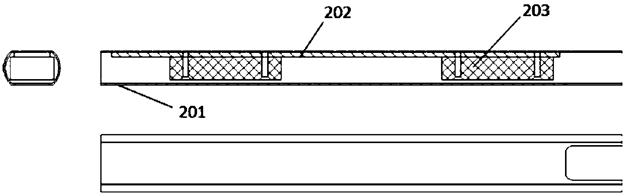 Conveying device for keeping annular openings of stocking legs based on magnetic confinement