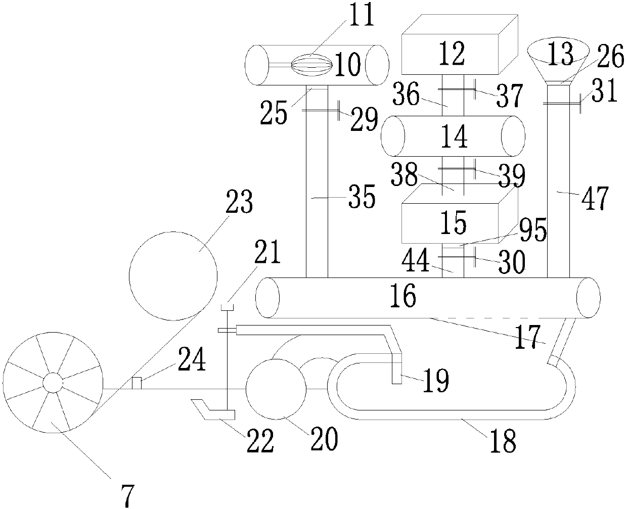 An integrated construction train with double-layer stress-absorbing belts