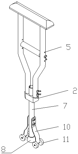 Medical walking-aiding axillary crutch