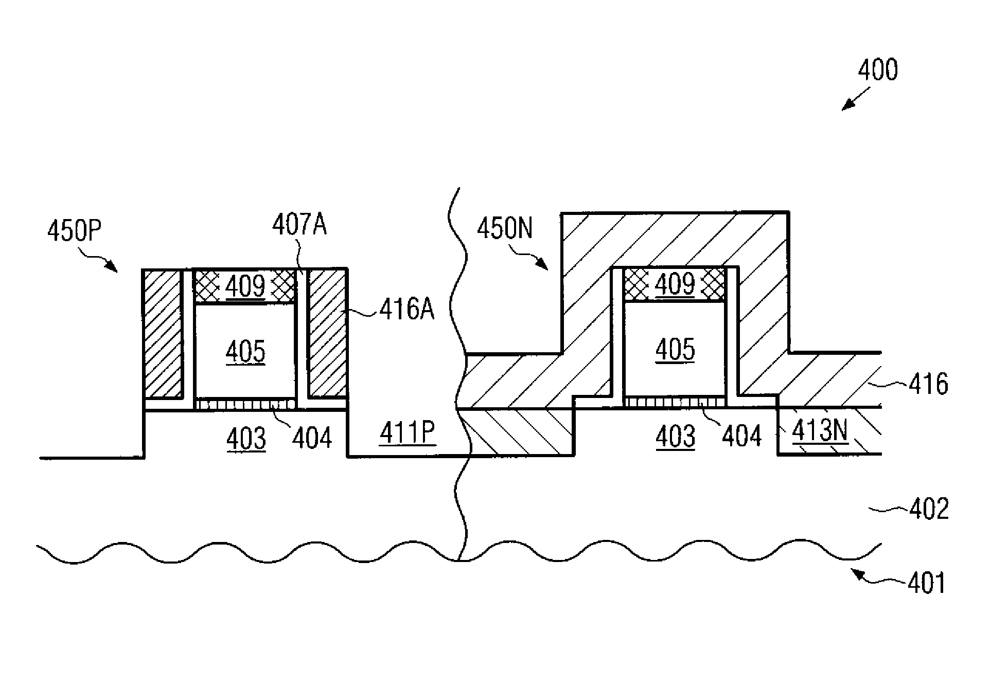 Method for forming embedded strained drain/source regions based on a combined spacer and cavity etch process