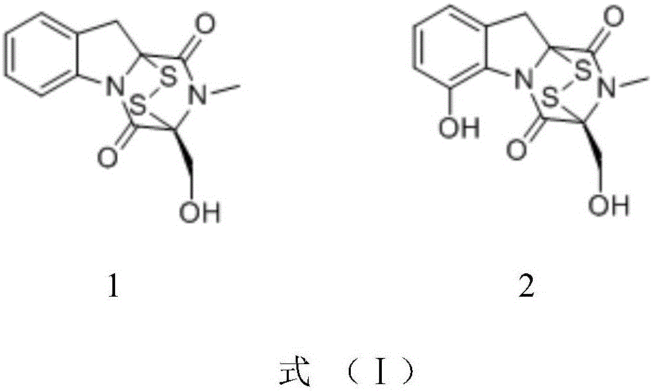 Application of two gliotoxins in preparation of biopesticide