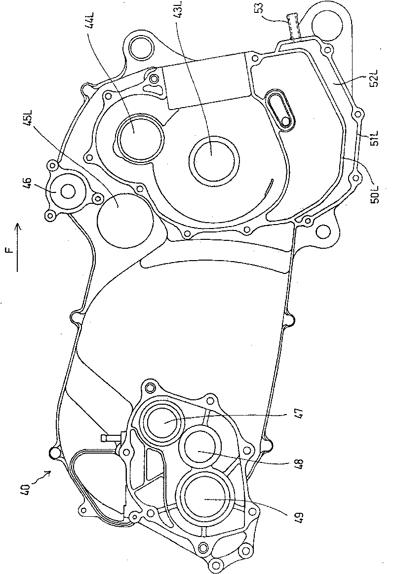 Crankcase of internal combustion engine