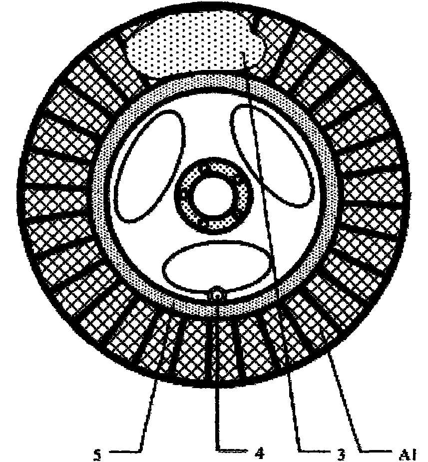 Air-free tire of replacing TPR (Thermo Plastic Rubber) material with air