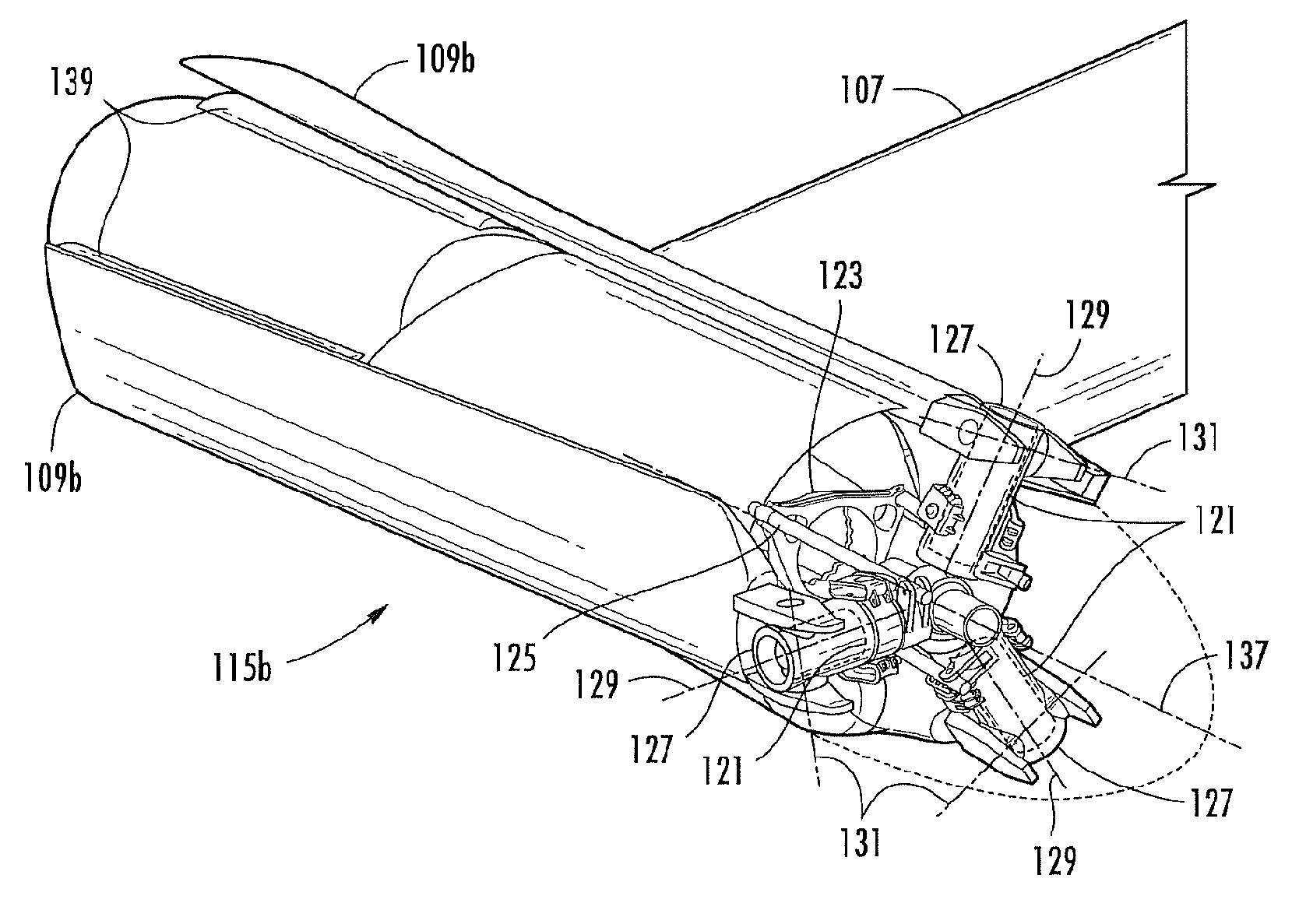 Method and Apparatus for In-Flight Blade Folding
