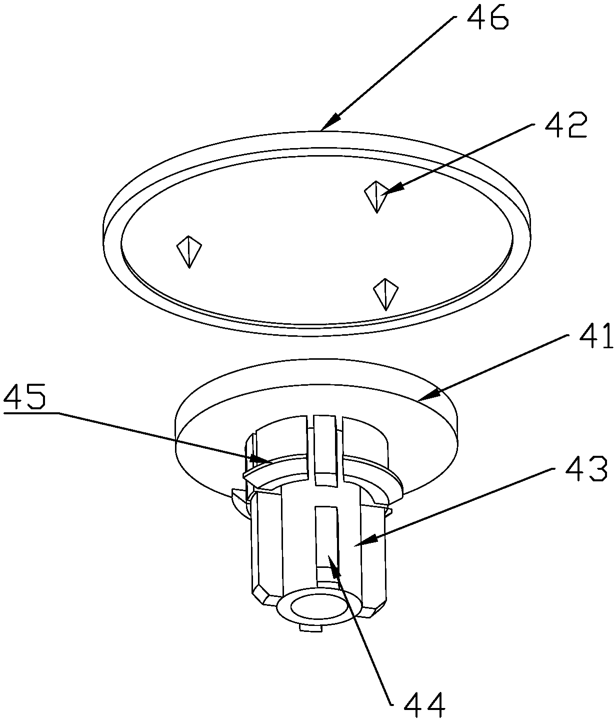 Opening self-destruction device of anti-fake bottle cap