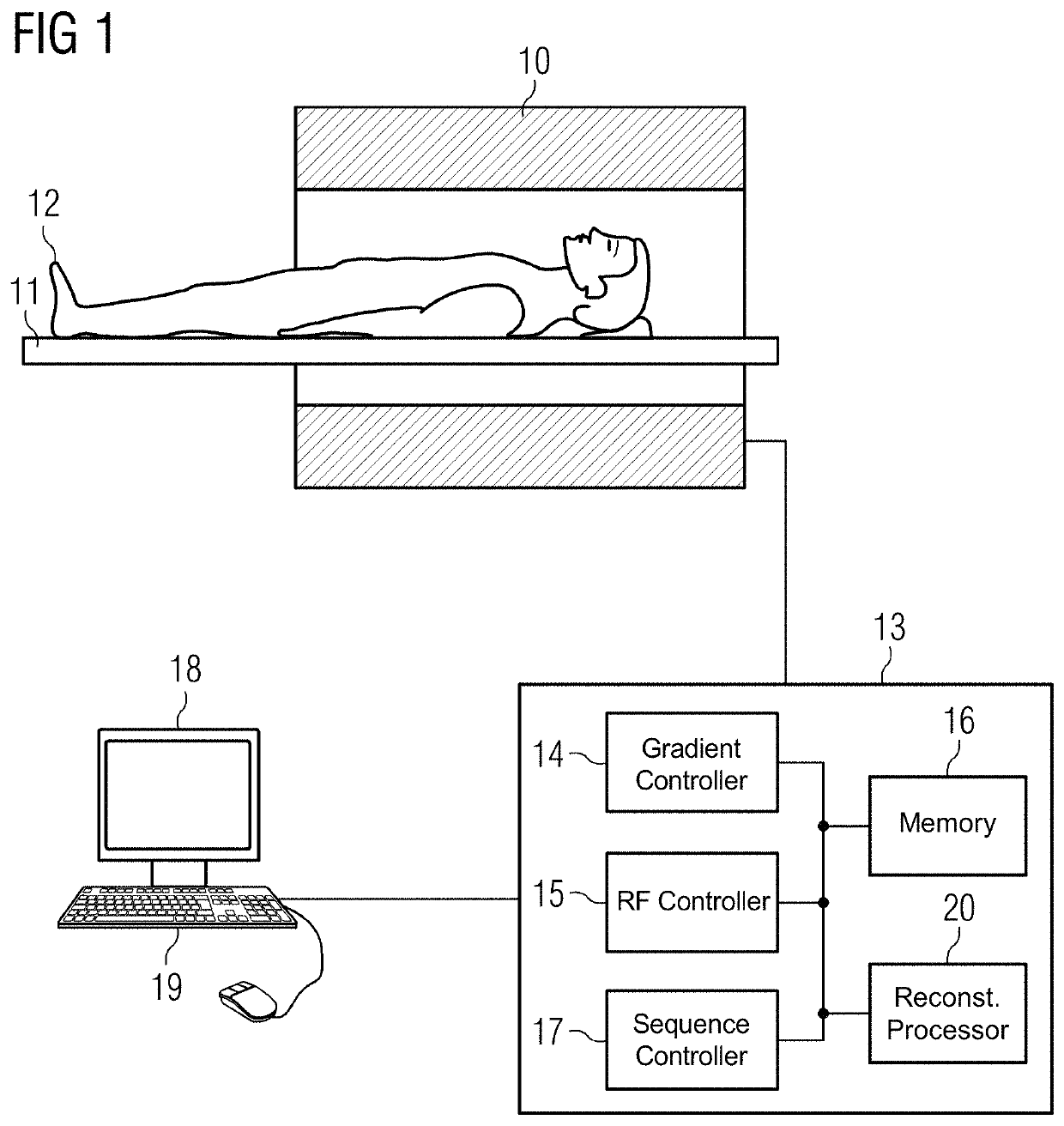 Method and computer for local correction of gradient non-linearities