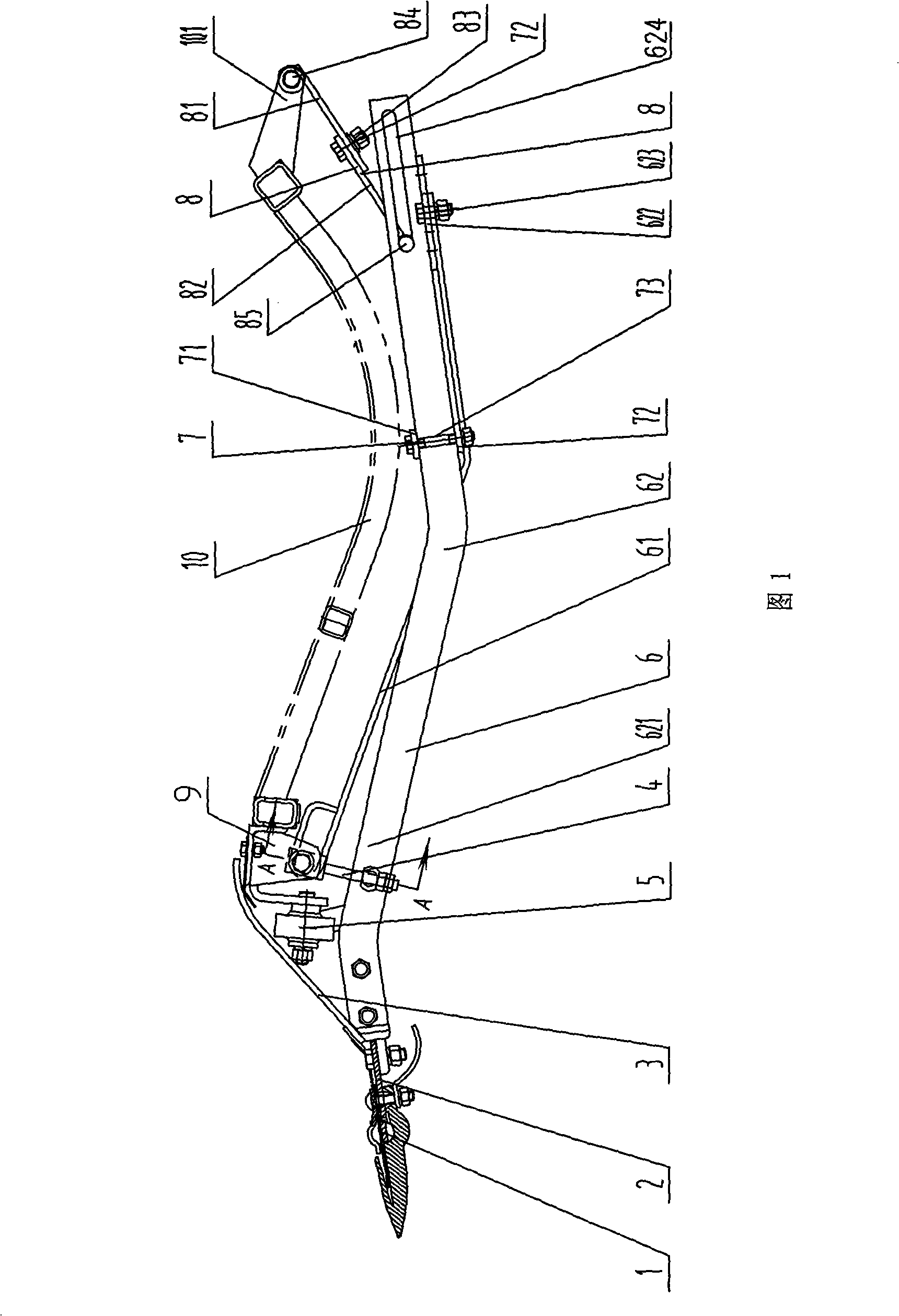 Soybean flexible cutting knife device