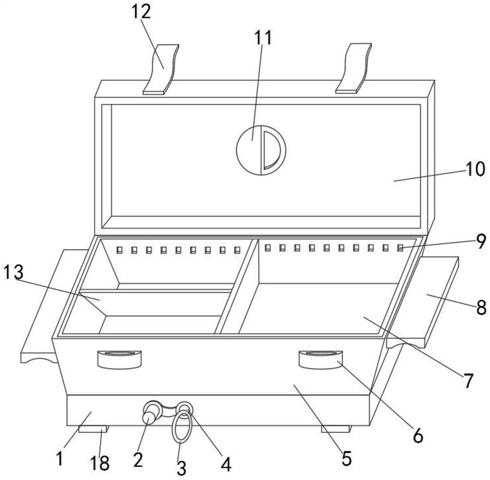 Disposable plastic lunch box with self-heating function