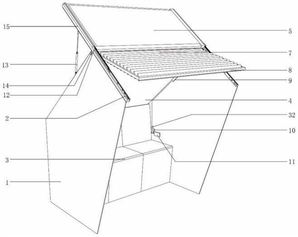 Outdoor seat device applied to existing old residential area