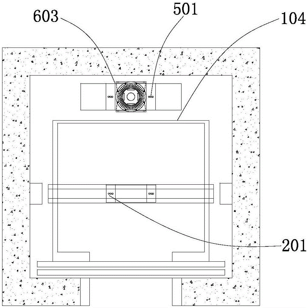 Machine-room-less built-in lead screw elevator