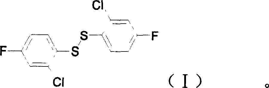 2(2-chlorine-4-phenyl fluoride) bisulfide, preparation and aplication