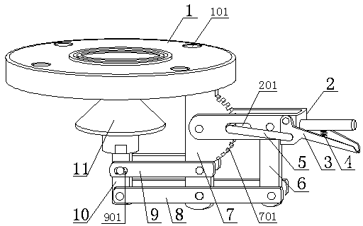 Rocker arm driven tapered piston type valve