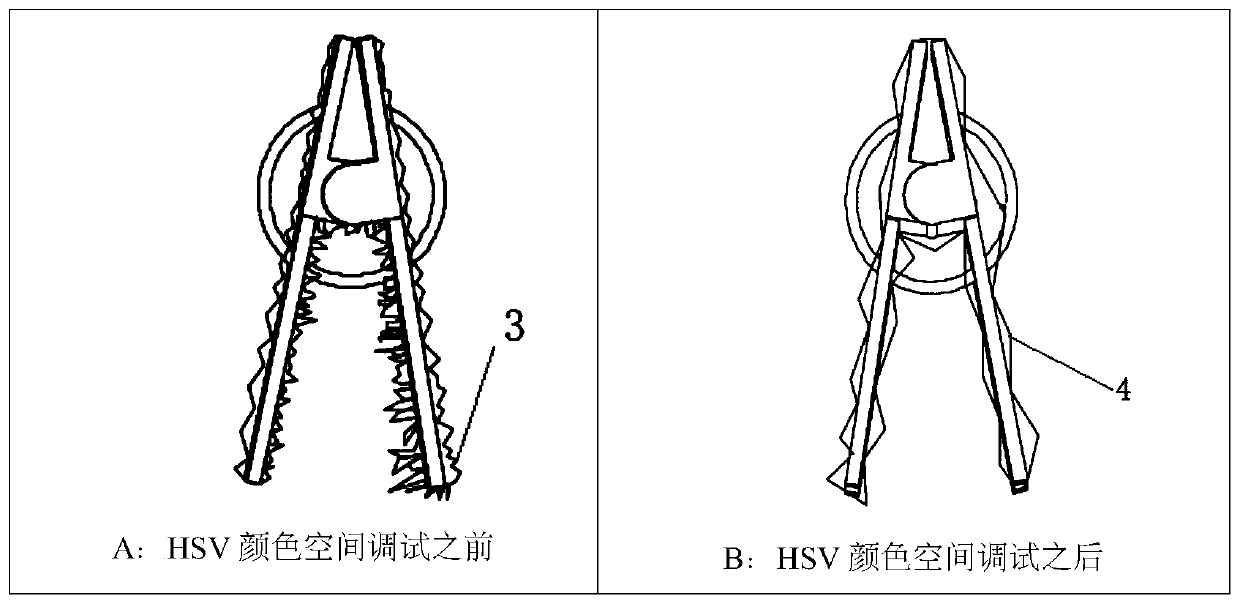 Grafting clamp posture recognition method based on machine vision