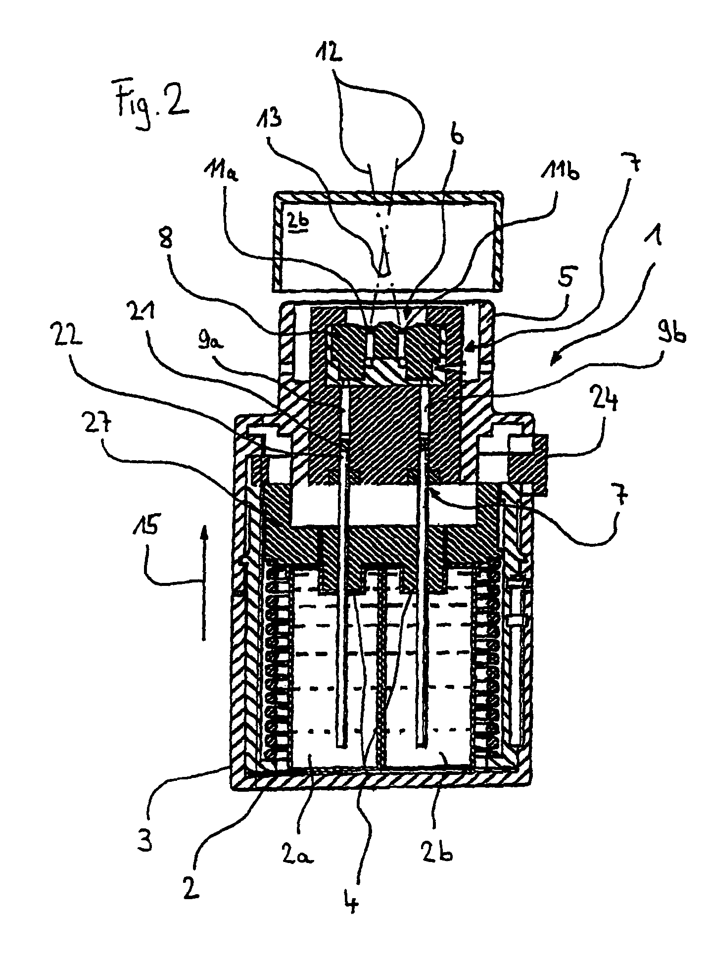 Atomizer for dispensing liquids for medical purposes
