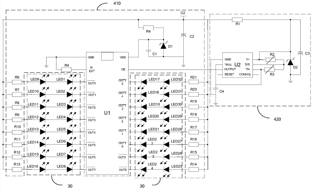 LED signal lamp and constant-current driving circuit thereof