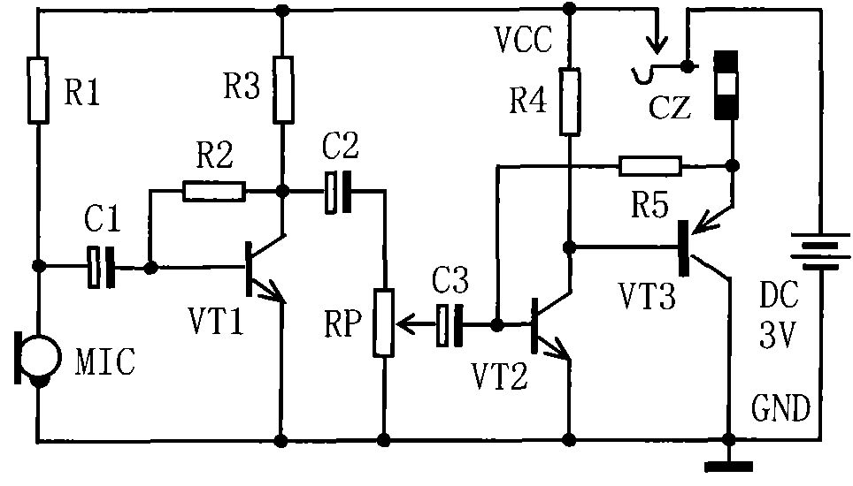 High-performance hearing-aid made of discrete components